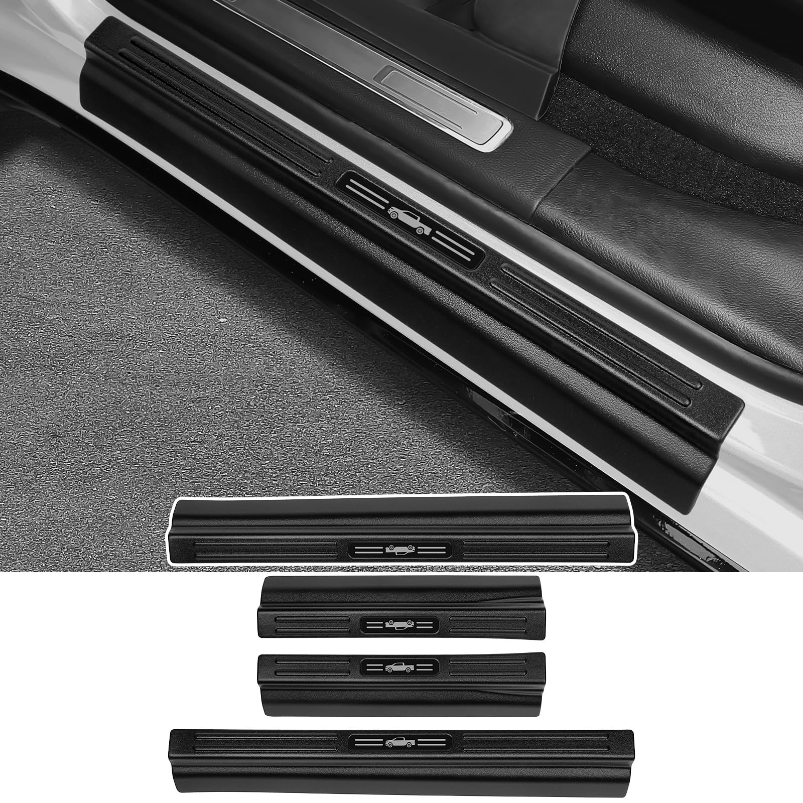DWKJMYCP ABS Door Sill Guard for RAM 1500