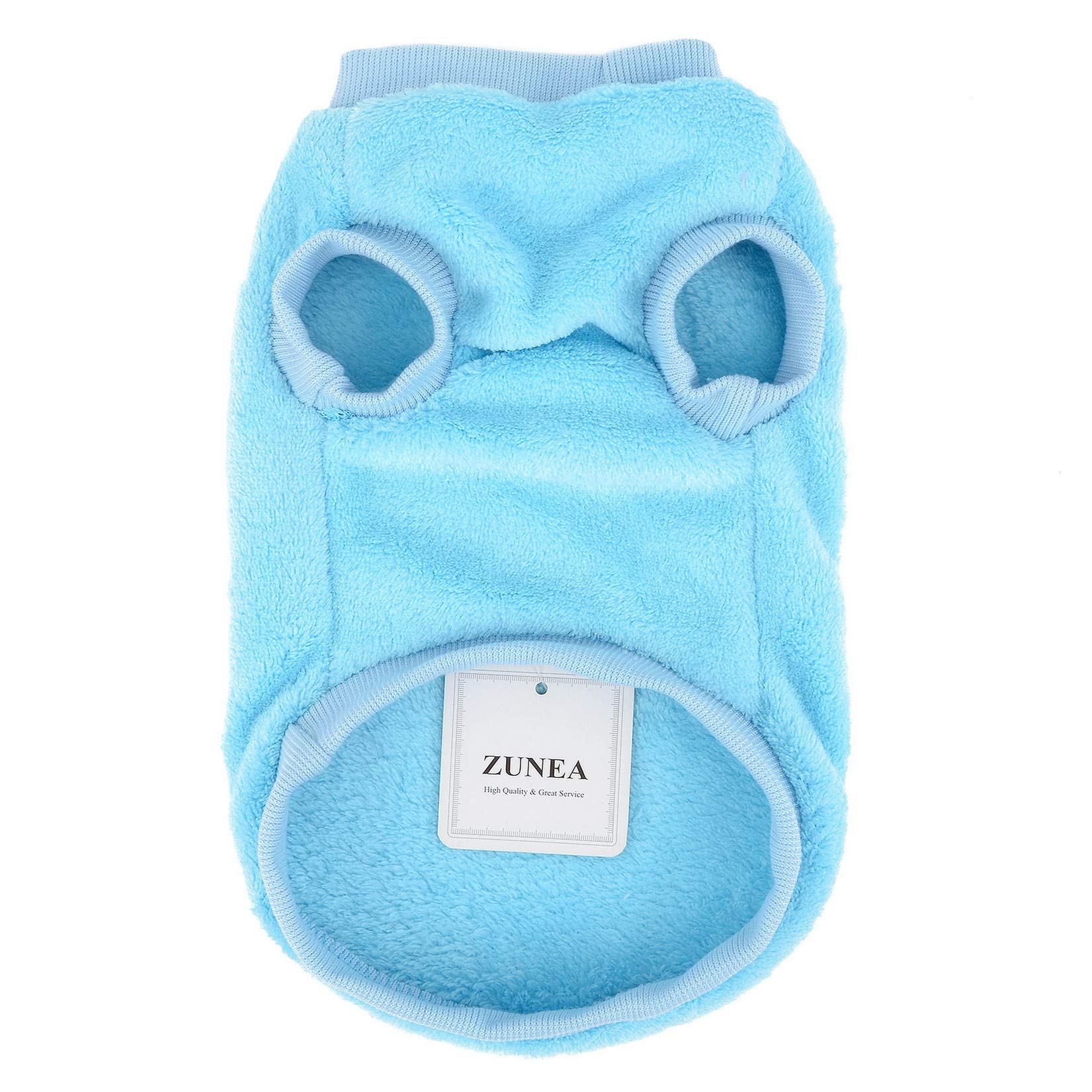 ZUNEA Small Dog Jumper Winter Warm Fleece Jacket Coat Puppy Clothes Soft Comfortable Velvet Sweater Pet Pullover Apparel Christmas Chihuahua Clothing for Dogs Girls Blue XXL - Image 4