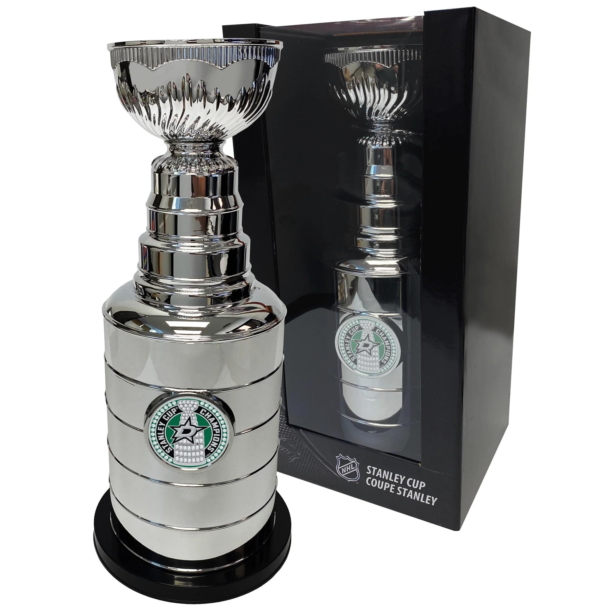 Sports Decor Dallas Stars Stanley Cup Coin Bank with Trimflexx