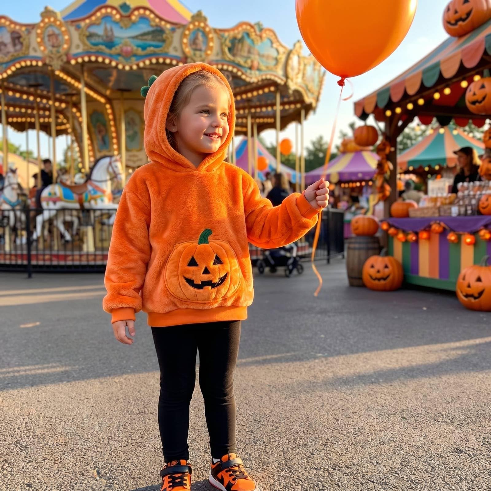 Sudadera con capucha de calabaza para niños para fiesta de Halloween