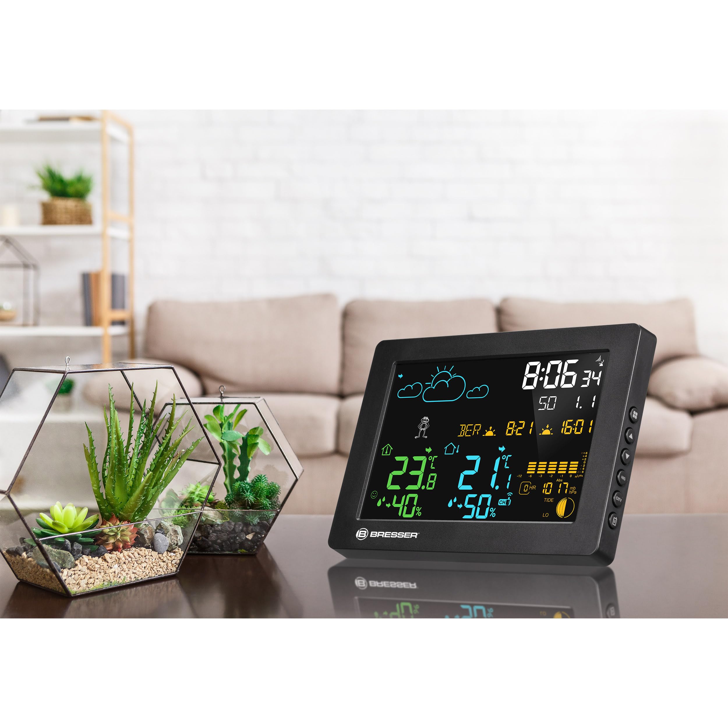 BRESSER MeteoTemp Baro HZ Stazione Meteorologica a Colori