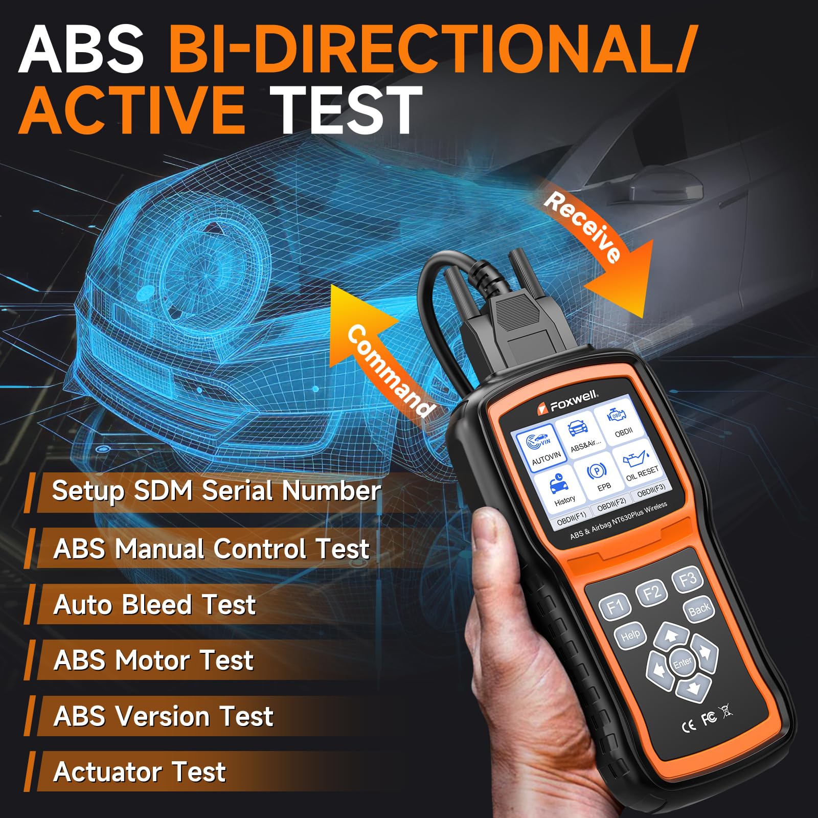 FOXWELL NT630Plus 自動車診断ツール OBD2 エンジン診断 Amazon.com: FOXWELL NT630 Plus OBD2 Scanner with ABS and SRS