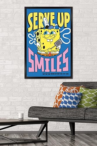 Miniatura 2 de Trends International Nickelodeon Spongebob - Serve Up Smiles Wall Poster, 22.37" x 34.00", Black Framed Version