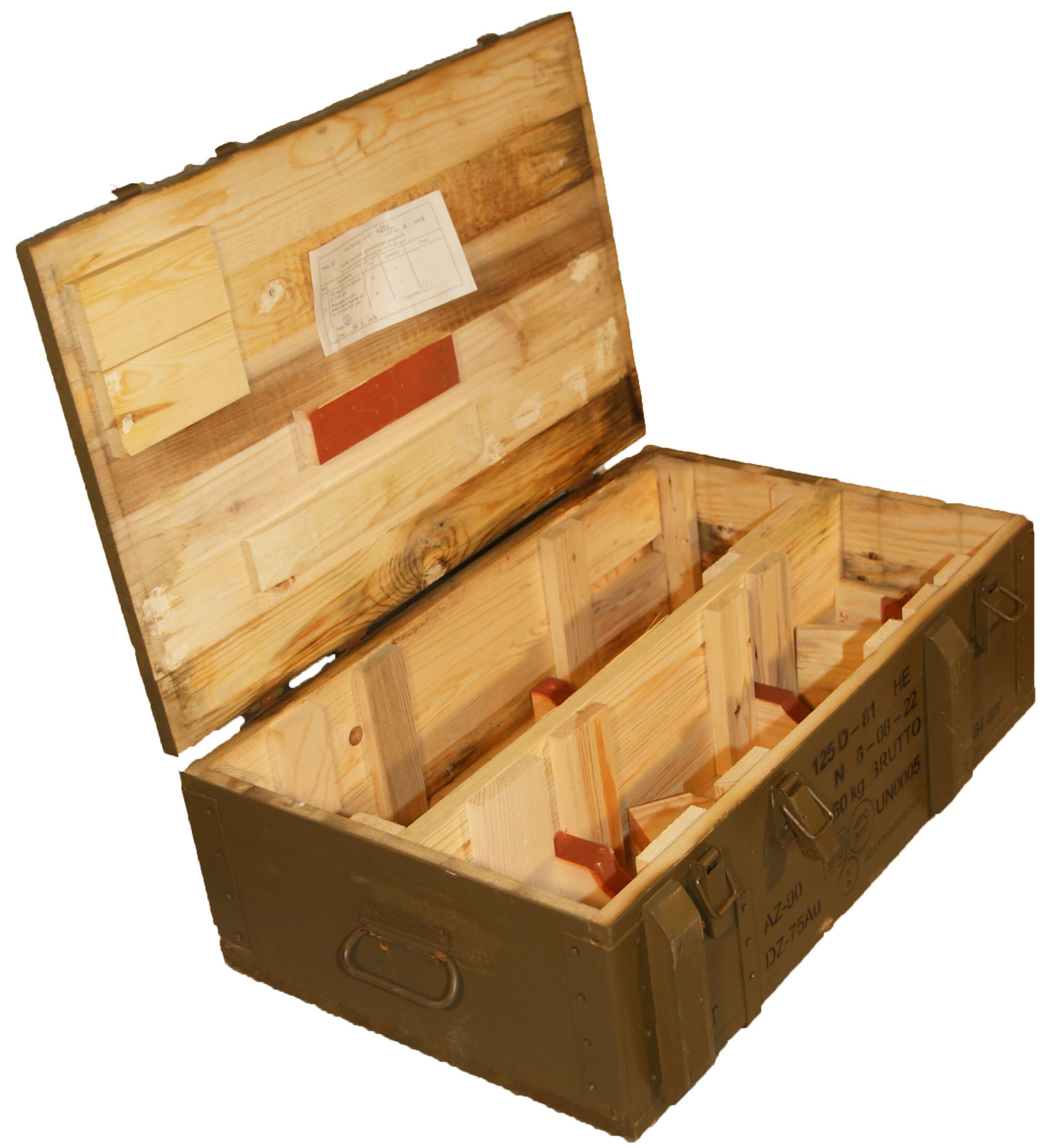 Cassa In Legno Vintage Stile Militare – 81x51x31 Cm, Robusta Con Angoli In Metallo, Ideale Come Mobile Bar O Contenitore