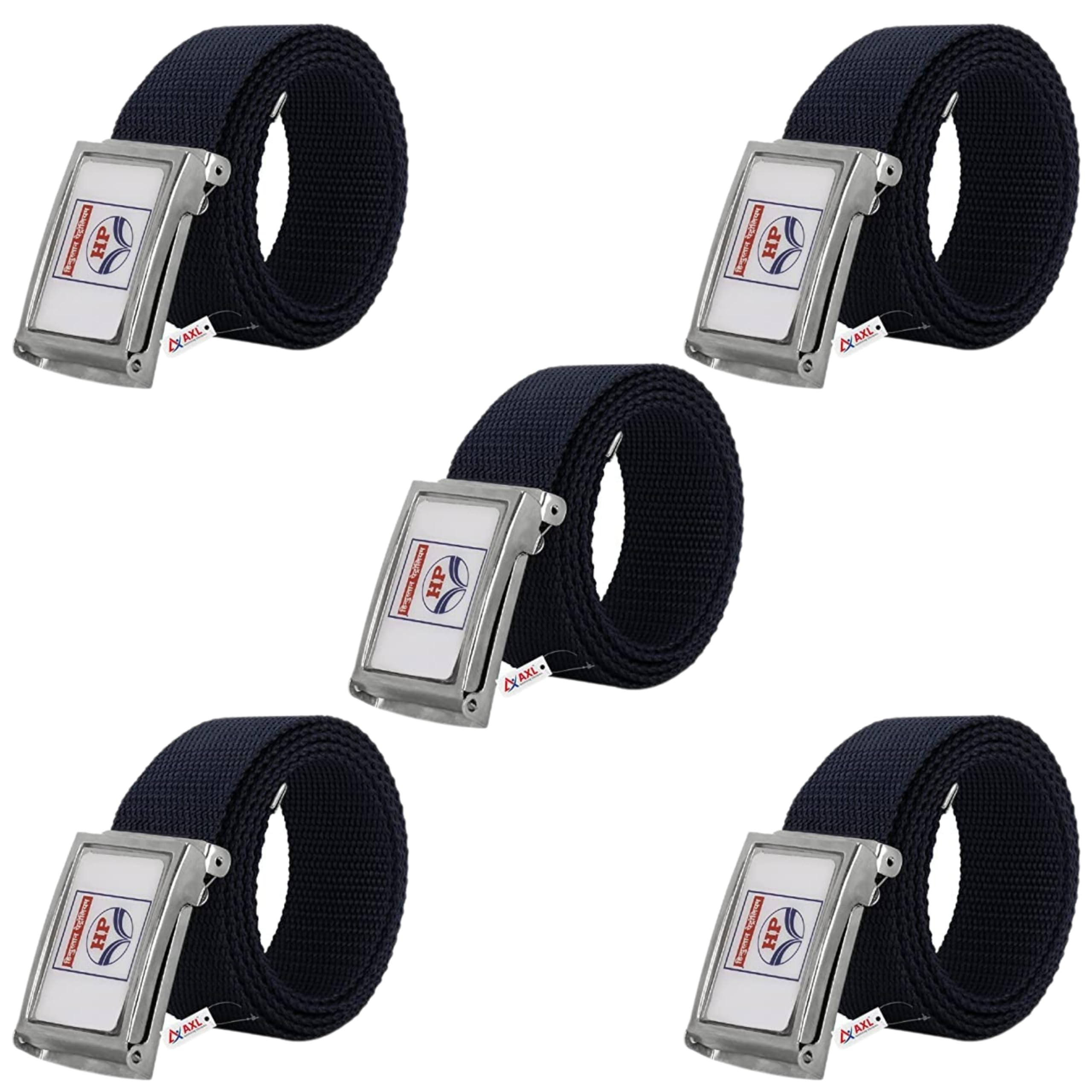 Nylon Fabric Belt for Men & Women of Hindustan Petroleum, Fits on upto 40 inches waist size, Utility Belt, Black (Pack of 5)-image-31