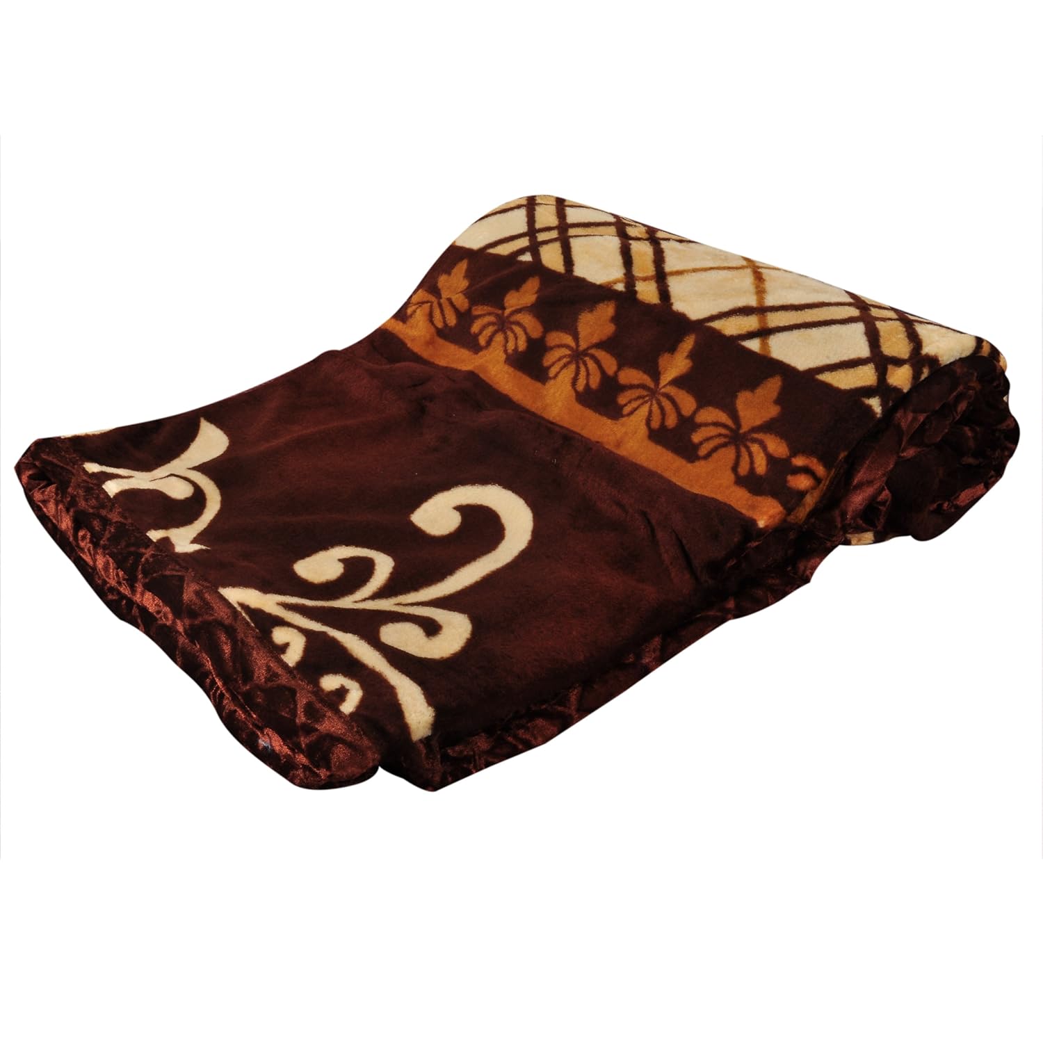Buy EMIRATES Wool FittedDouble Blanket with Bag Brown Online at Low