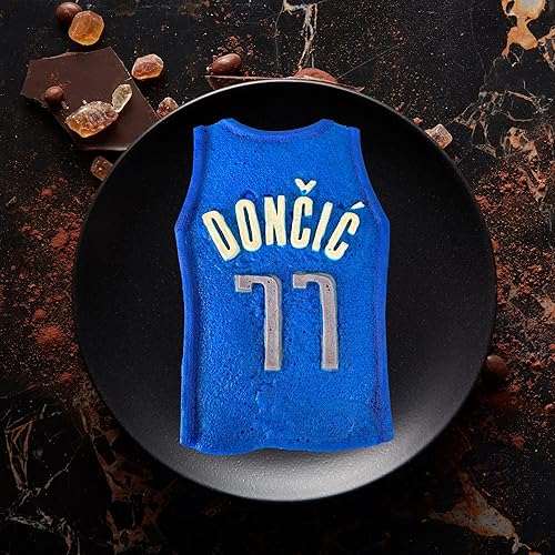Miniatura 2 de Molde de silicona con licencia de la NBA Luka Doncic Jersey, para fanáticos del baloncesto, panqueques, pizza, pasteles, brownie, chocolate y más,