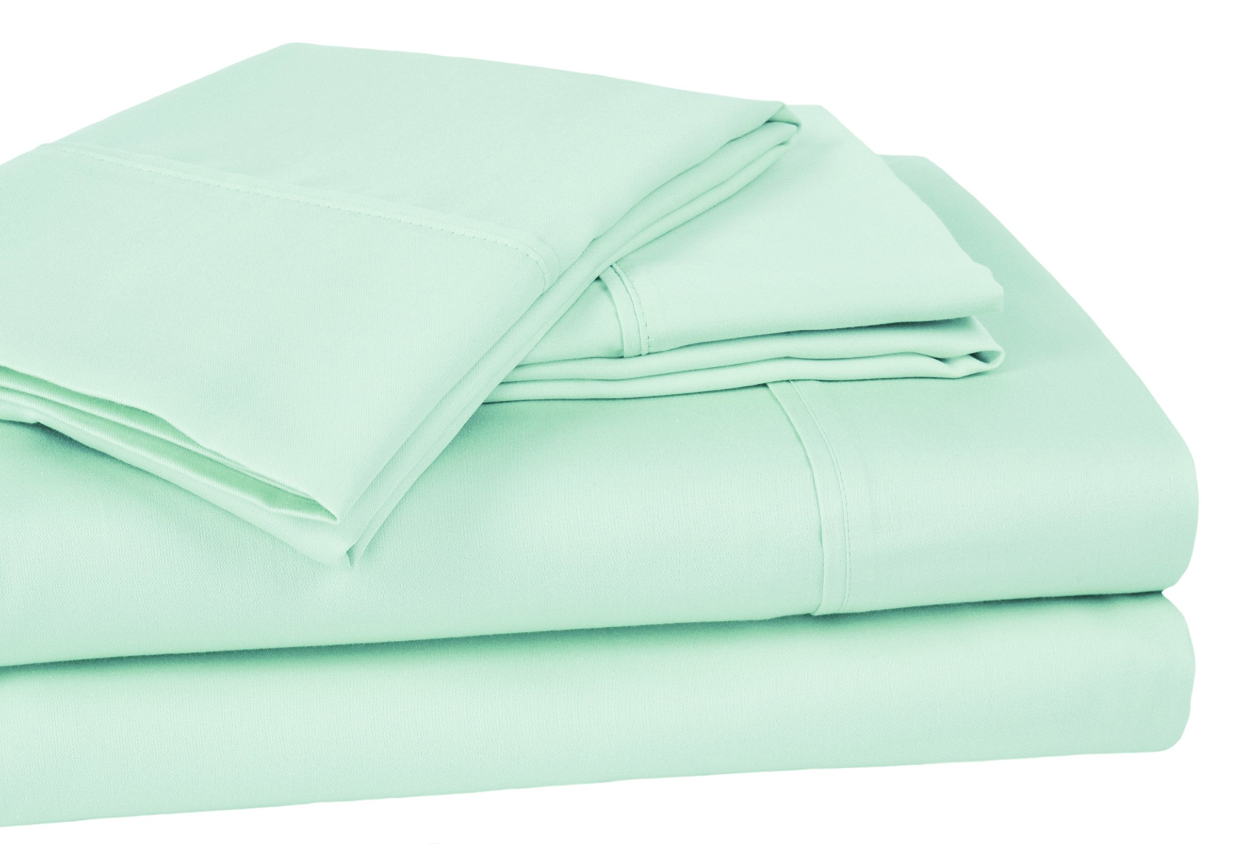 Casa PlatinoSST4004KG-AQA SST4004 Deep-Pocket 400-Thread 4Piece Cotton Sheet Set,Aqua,King