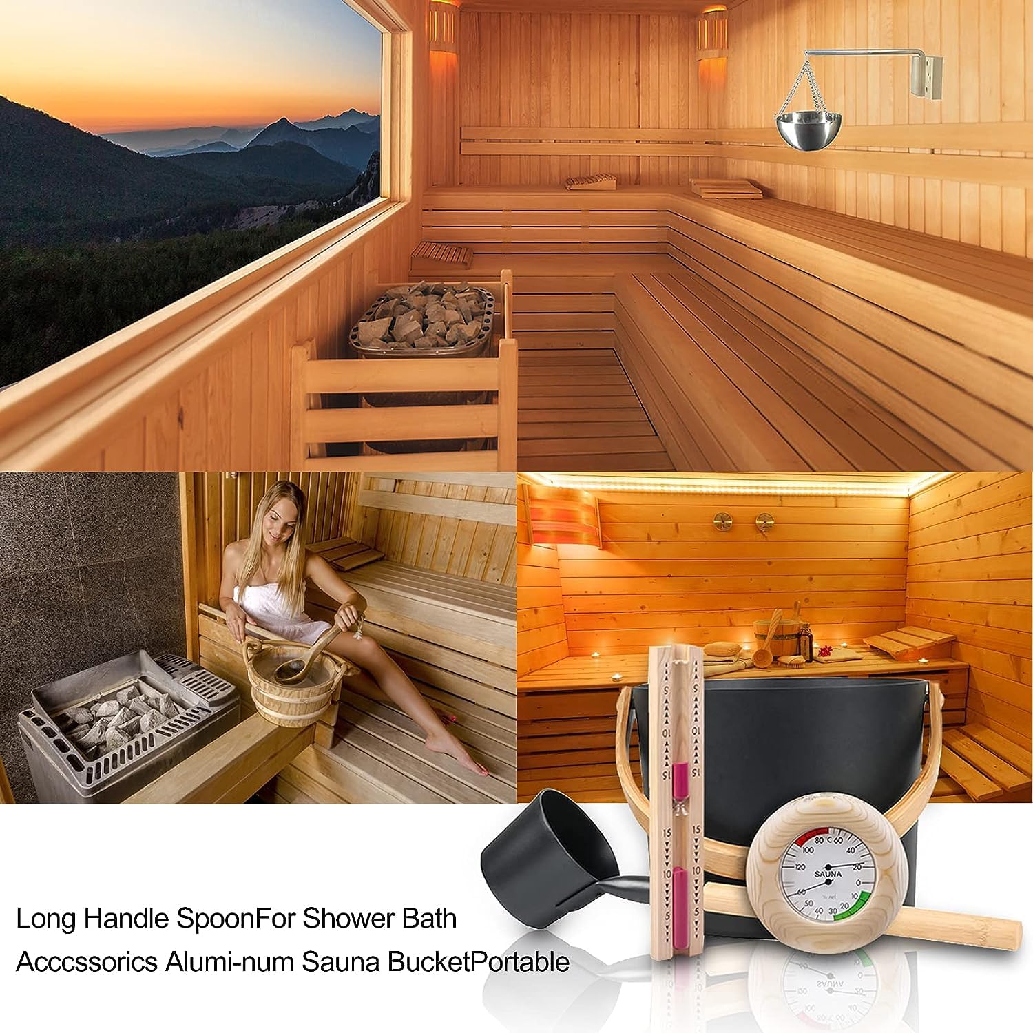 Amazon｜NILoykg& サウナ付属品セット、アルミ製バケツセット、バケツ