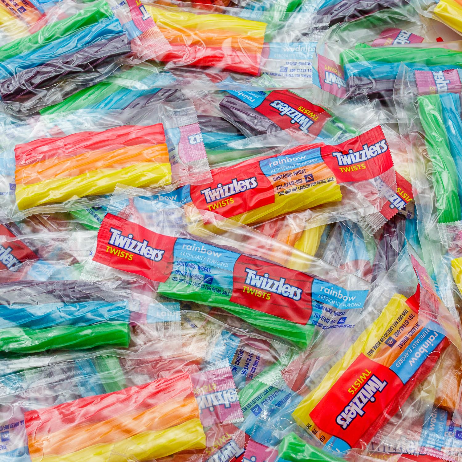 Rainbow Chewy Candy 4 lb – Licorice Style Twists, Assorted Fruit Flavored (Orange, Strawberry, Lemonade, Blue Raspberry, Watermelon, Grape), Bulk