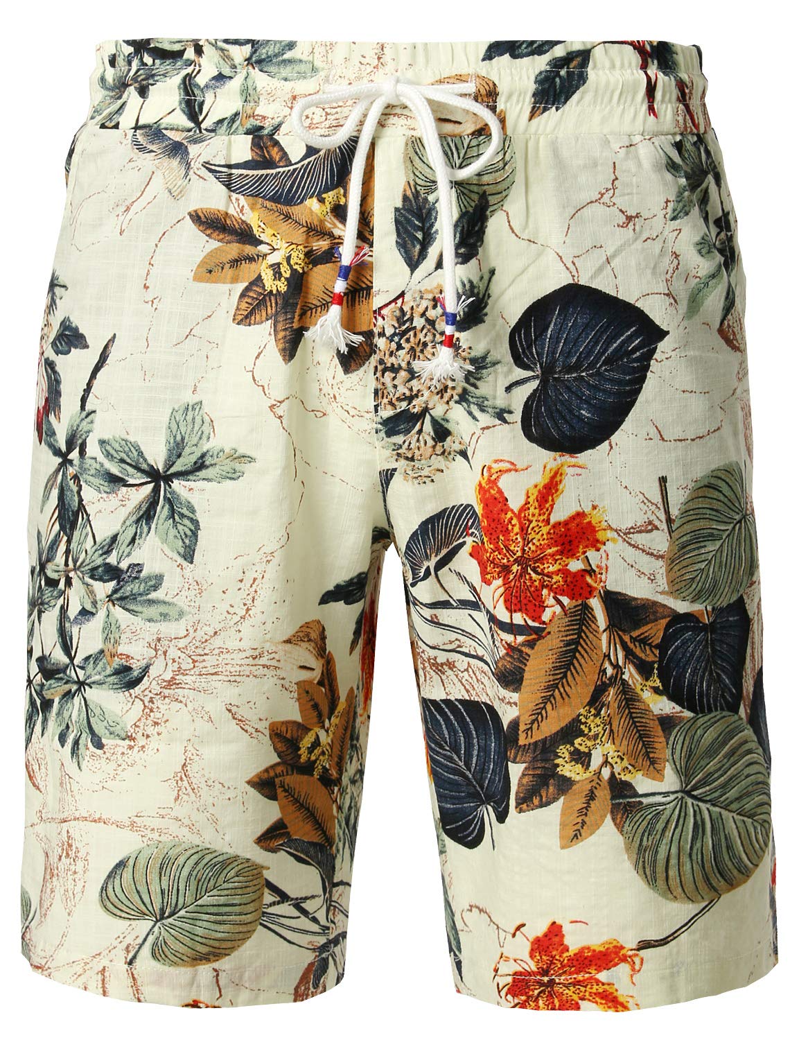 Jogal Camicia hawaiana da uomo, a maniche corte, stile casual, motivo floreale