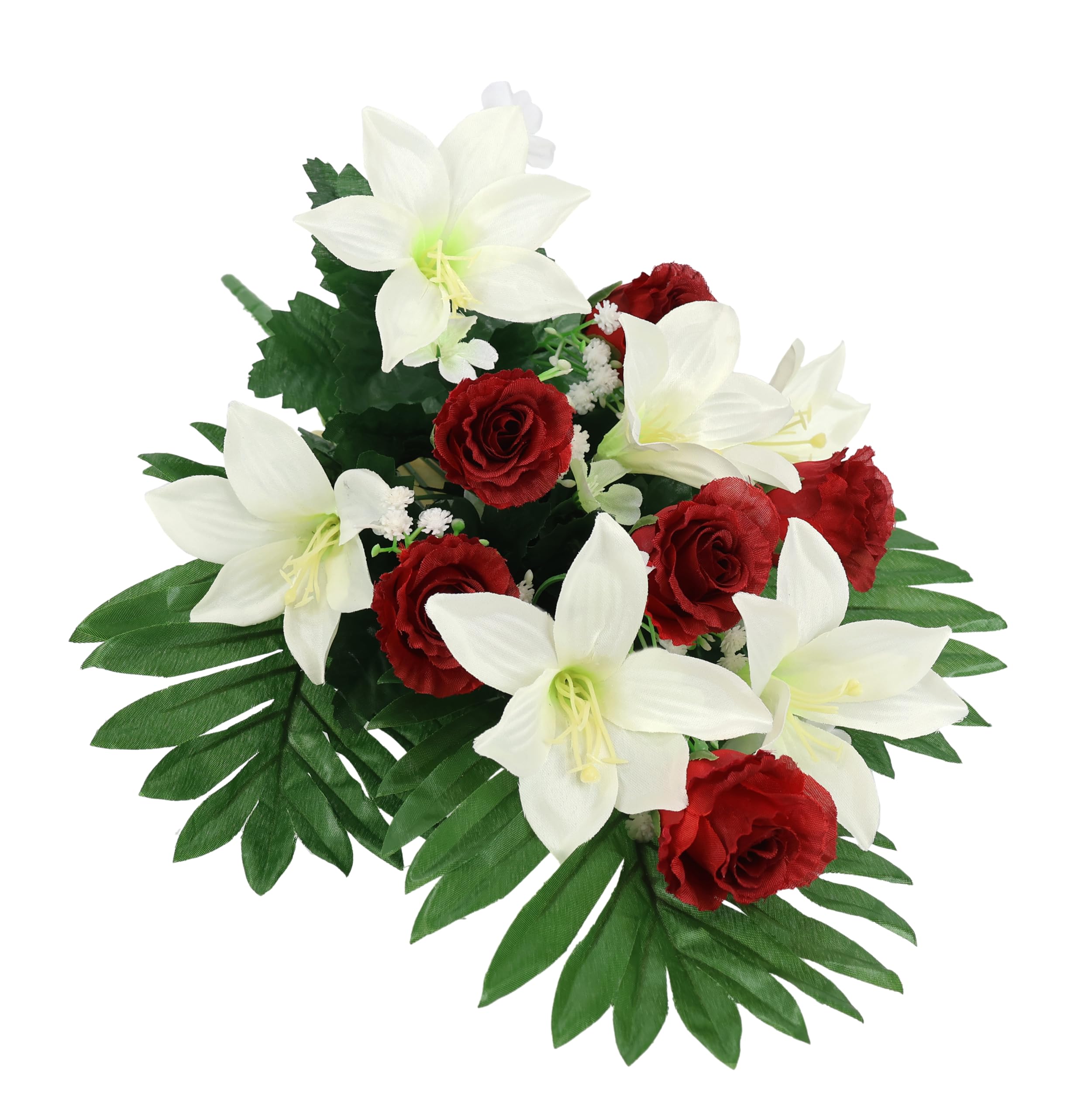 XIZHI Fiori artificiali di giglio di ragno 5 steli, bulbi di licoride, gigli di ragno, fiori artificiali con gambo lungo vero tocco per fotografia hotel decorazione giardino (giallo