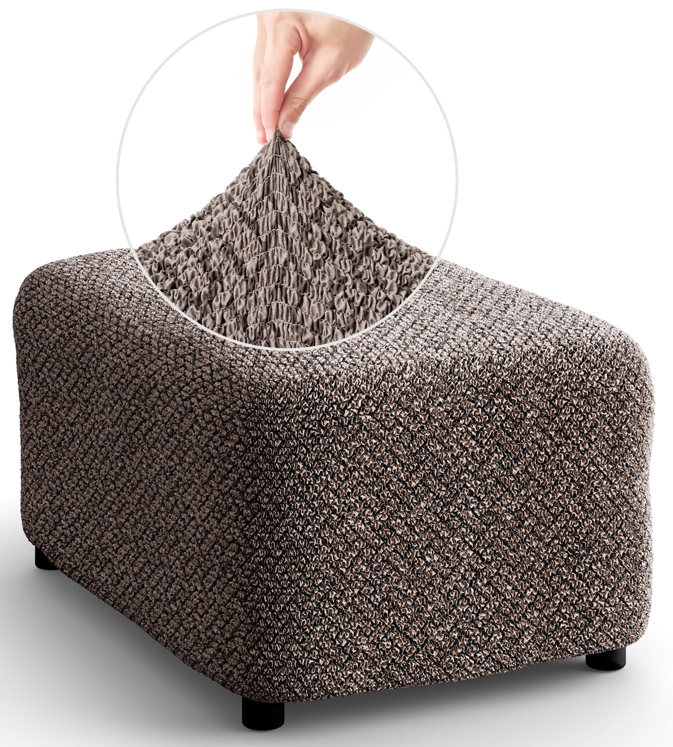 PAULATO BY GA.I.CO. Ottoman Slipcovers - 1-Piece Furniture Protector - Form Fit, Machine Washable -Microfibra…: retailer-supplied image