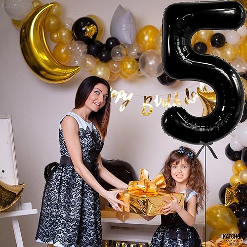 Miniatura 747 de KatchOn, Globo dorado gigante del número 8 de 40 pulgadas, globo dorado del número 8 para decoraciones de cumpleaños de 8 años para niñas