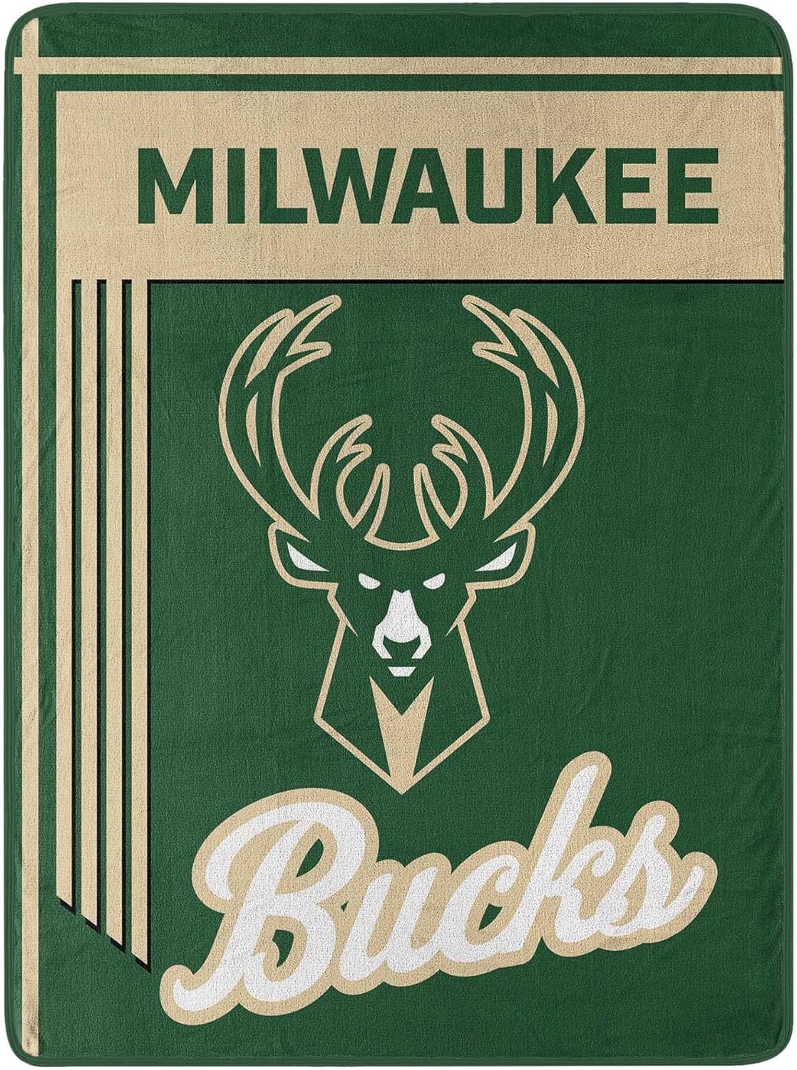 NORTHWEST Milwaukee Bucks NBA Officially Licensed 46″×60″ Microfiber Throw Blanket – All Team Logos & Colors – Cozy Game Day Throw for Fans, Living Room, Couch & Dorm - Image 4