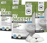 Vista 12 de Unique RV Digest-It+ Cápsula de Tratamiento para Inodoro de Autocaravana Extra Fuerte - Licúa los Desechos y Todas las Marcas de Papel Higiénico