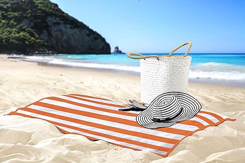 Vista 69 de Utopia Towels Cabana Stripe - Toalla de playa de gran tamaño, 100% algodón hilado en anillo, toallas de baño altamente absorbentes para la playa