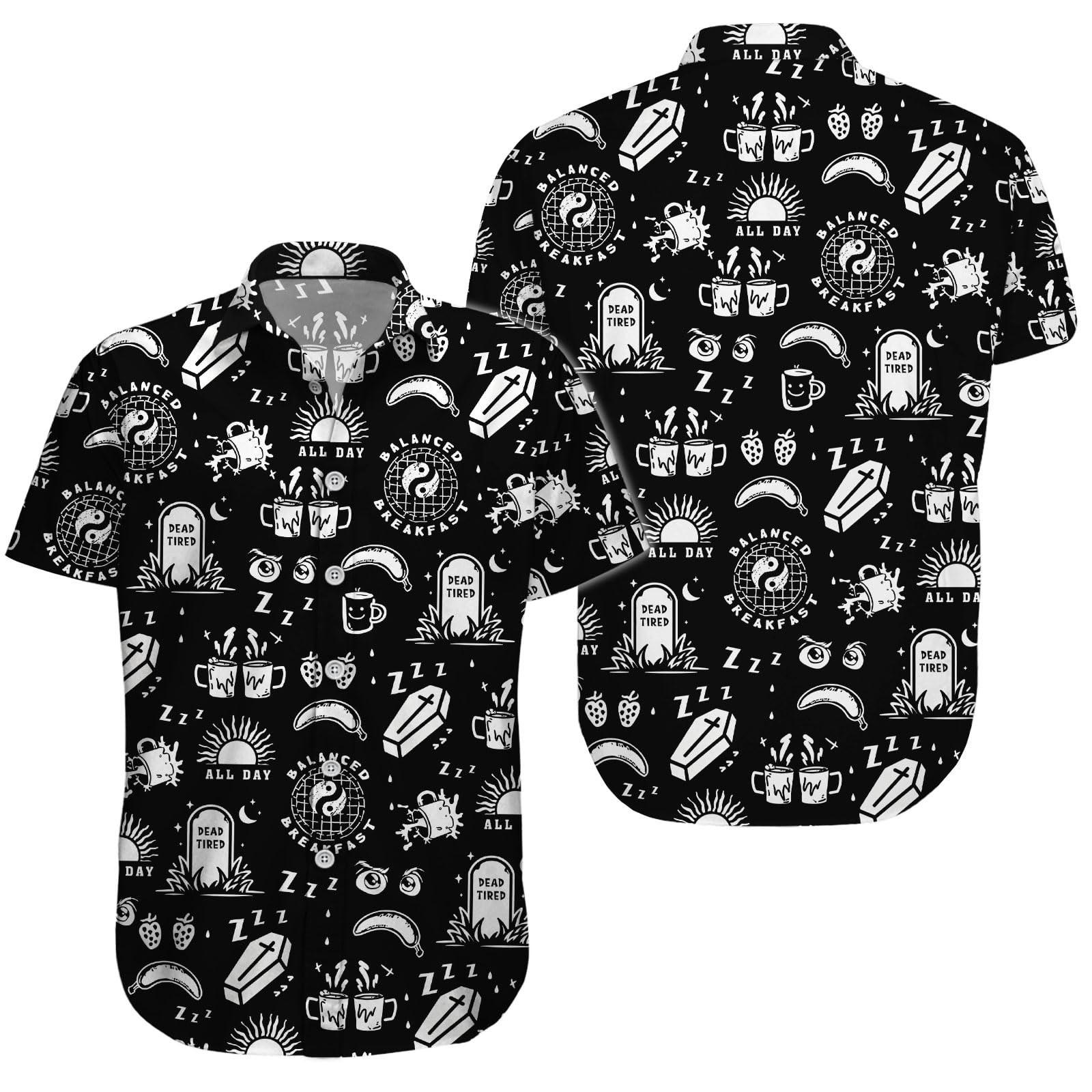 34HD Gifts for Halloween, Halloween Button Down Shirt for Men, Skull Shirt for Men, Skull Gifts, Birthday Gifts for Men