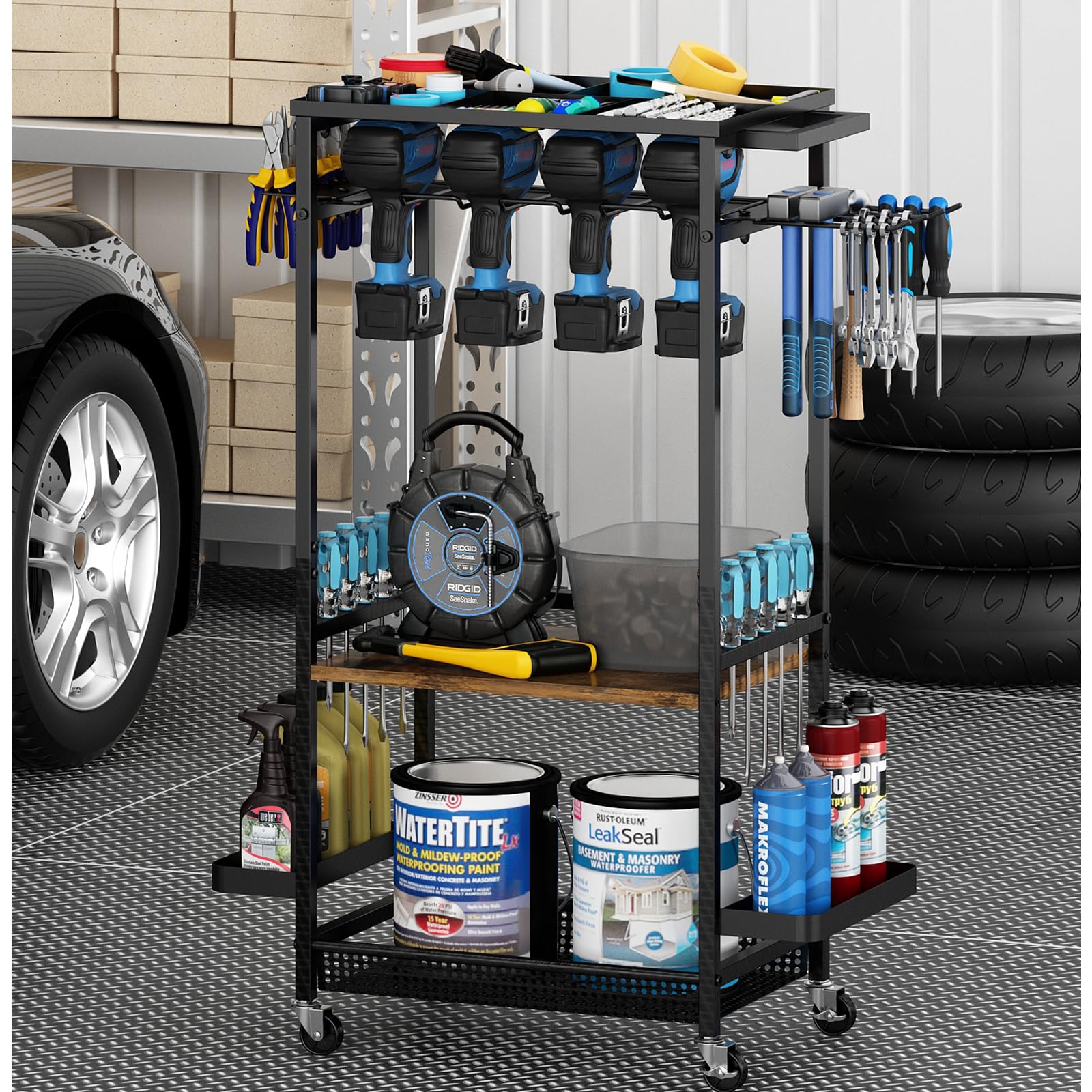 GILLAS Garden Tool Organizer Cart, Yard Tool Organizer for GILLAS Garden Tool Organizer Cart, Yard Tool Organizer for