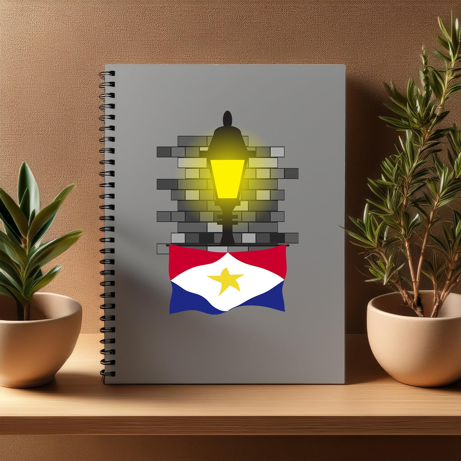Carnet de Notes Ligné Saba Street Lamp Bricks Papier A5 Premium - 4