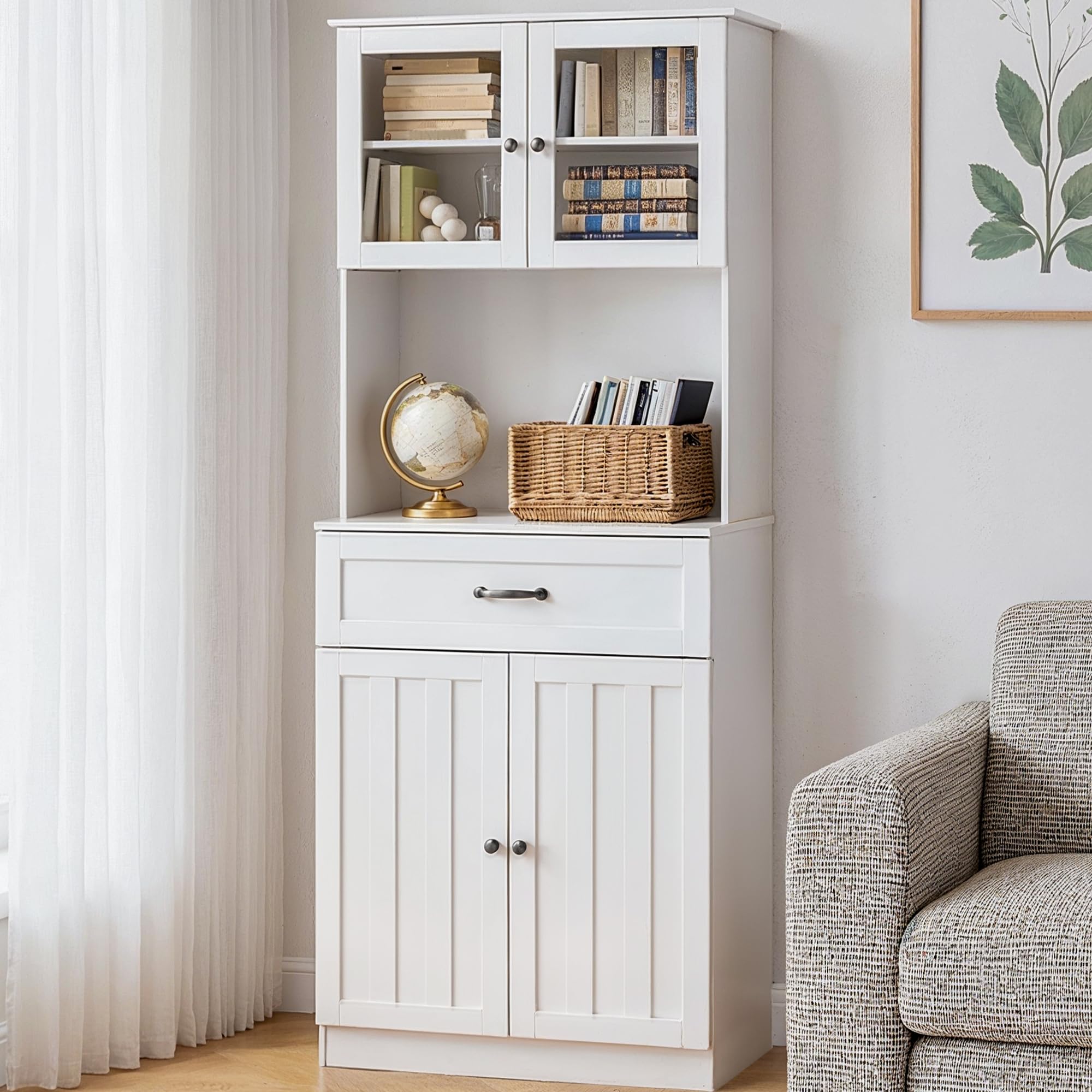 HOOBRO Plattenspieler Ständer 2 Ebenen - Schallplatten Regal Für Bis Zu 100 Alben