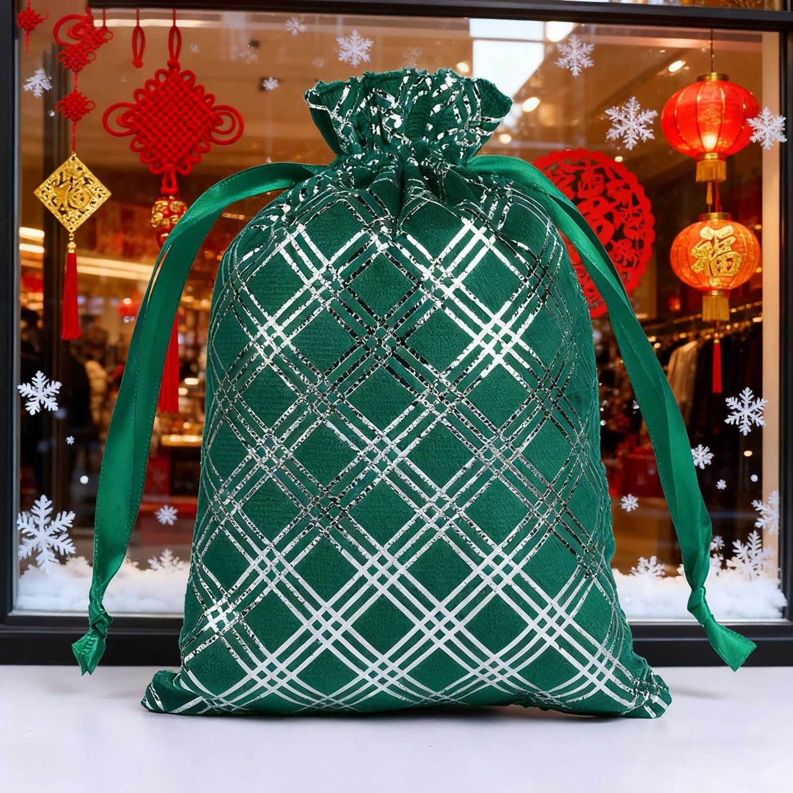 50 PezziSacchetti Piccoli Natalizi con Coulisse,Sacchetti Caramella di Natale,Sacchetti Regalo di Natale,Design Differenti,Sacchetti Natale Ecologici,Adatto Confezionare Caramelle,Giocattoli o Regali