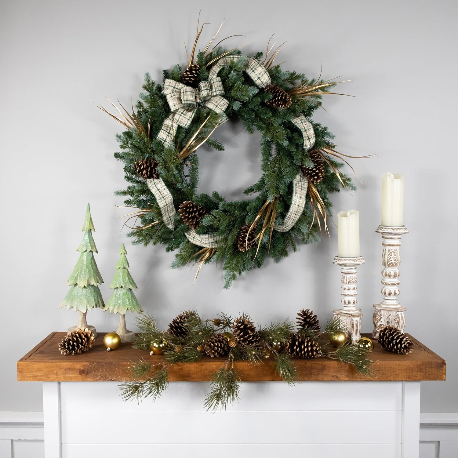 Real Touch™ Blue Spruce Artificial Christmas Wreath - 48" - Unlit