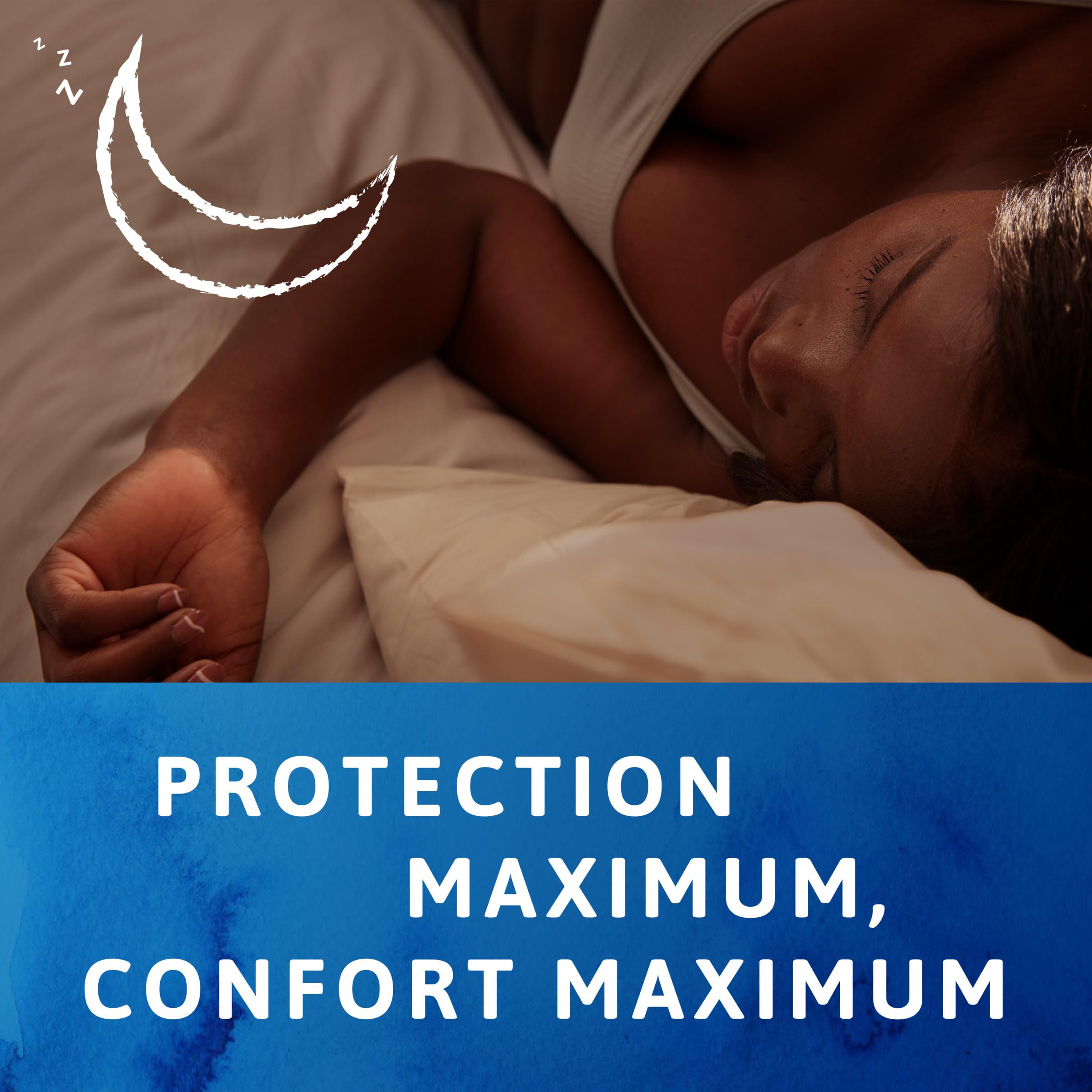 TENA Discreet Maxi Night – Serviettes Incontinence Femme - Post-accouchement - Protections Absorbantes pour Fuites Urinaires Modérées à Fortes - 48 Serviettes (Pack 1 Mois)