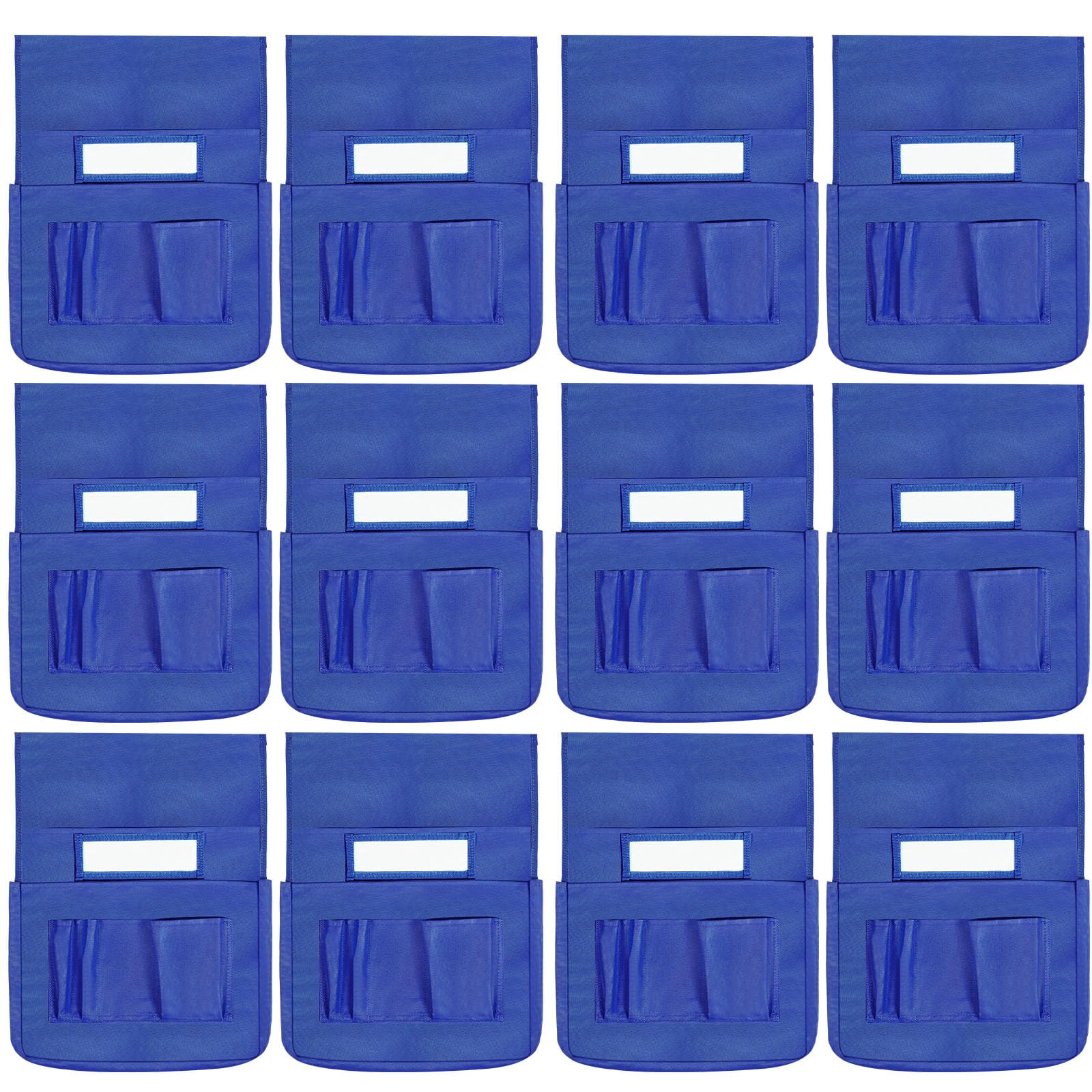 Tisancy 24 Pcs Thicken Chair Pockets for Classroom, Chair Pocket Chart, Chart Seat Back Organizer Bulk with Name Tag, Classroom Organization