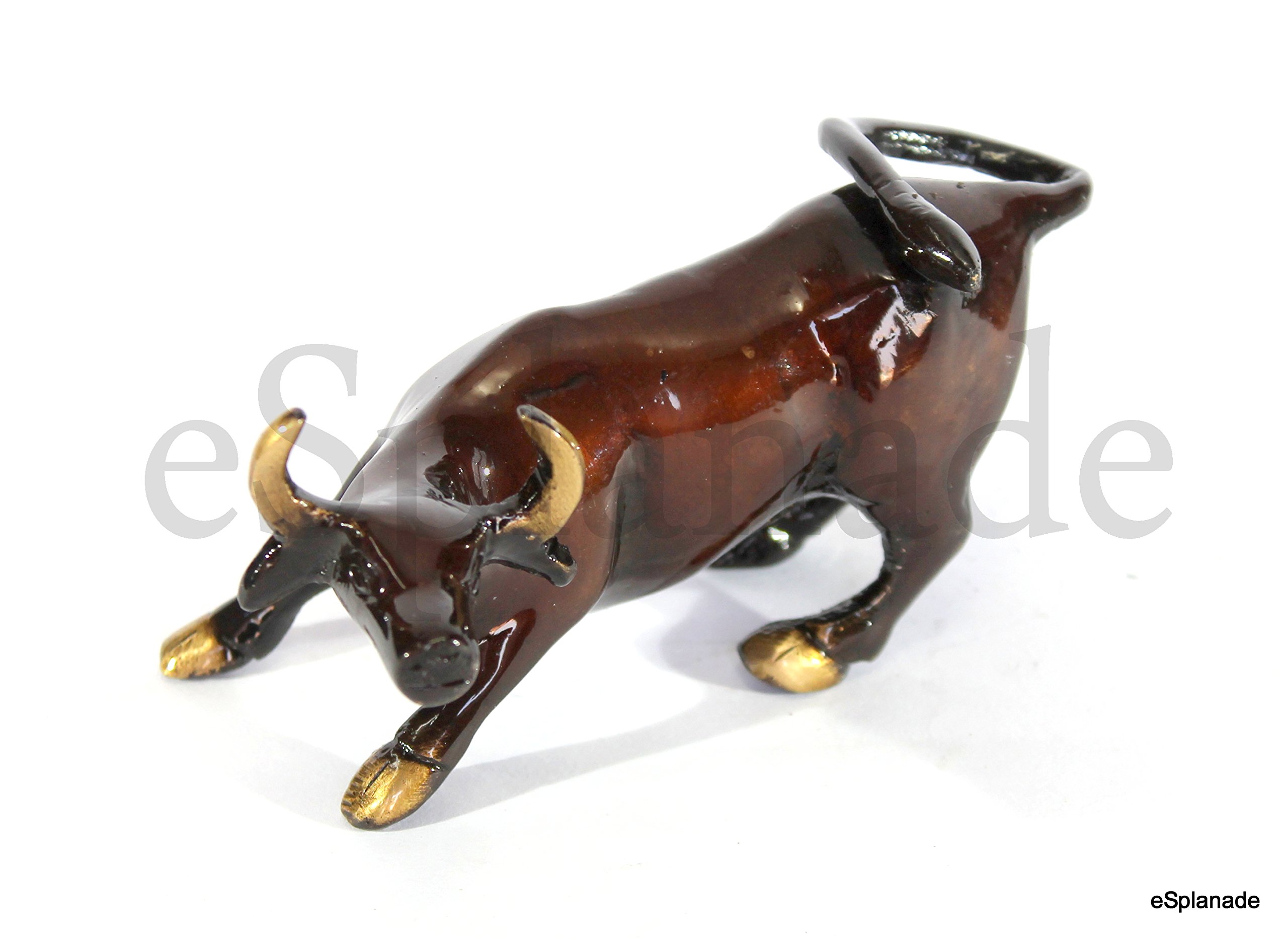 Brass Charging Bull Statue - Wall Street Decor -8 Brass Charging Bull Statue - Wall Street Decor -8