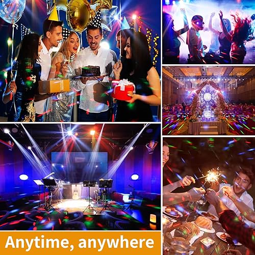 Miniatura 3 de Luces de DJ con soporte, luces de fiesta 5 en 1, luces de discoteca DJ para fiestas interiores, sistema de iluminación de escenario móvil activado