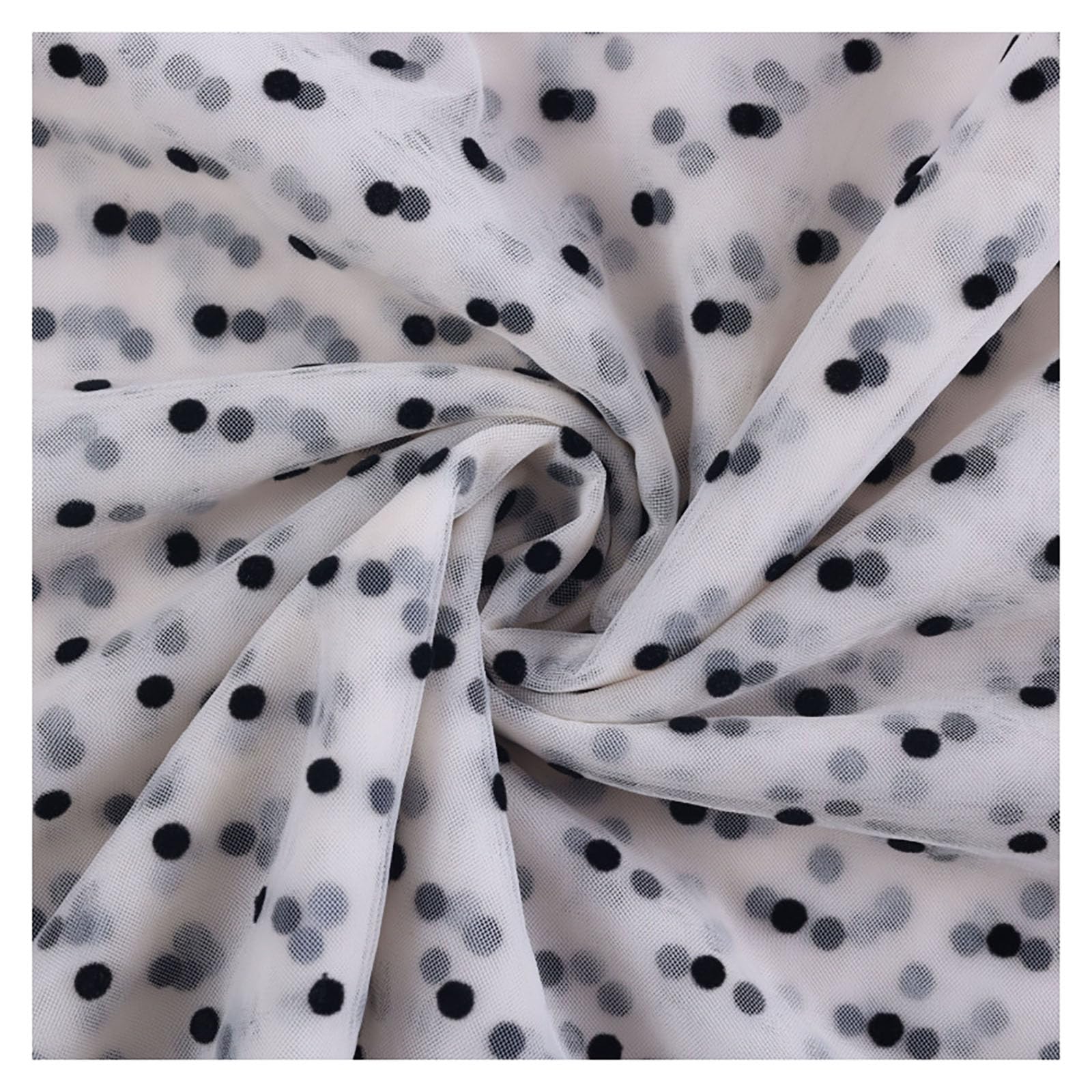 Tela de tul de 5 m x 150 cm, para coser, diseño de lunares | Tela de lunares por metros, tela de tul con puntos flocados para coser, tela de malla, tela decorativa para disfraz