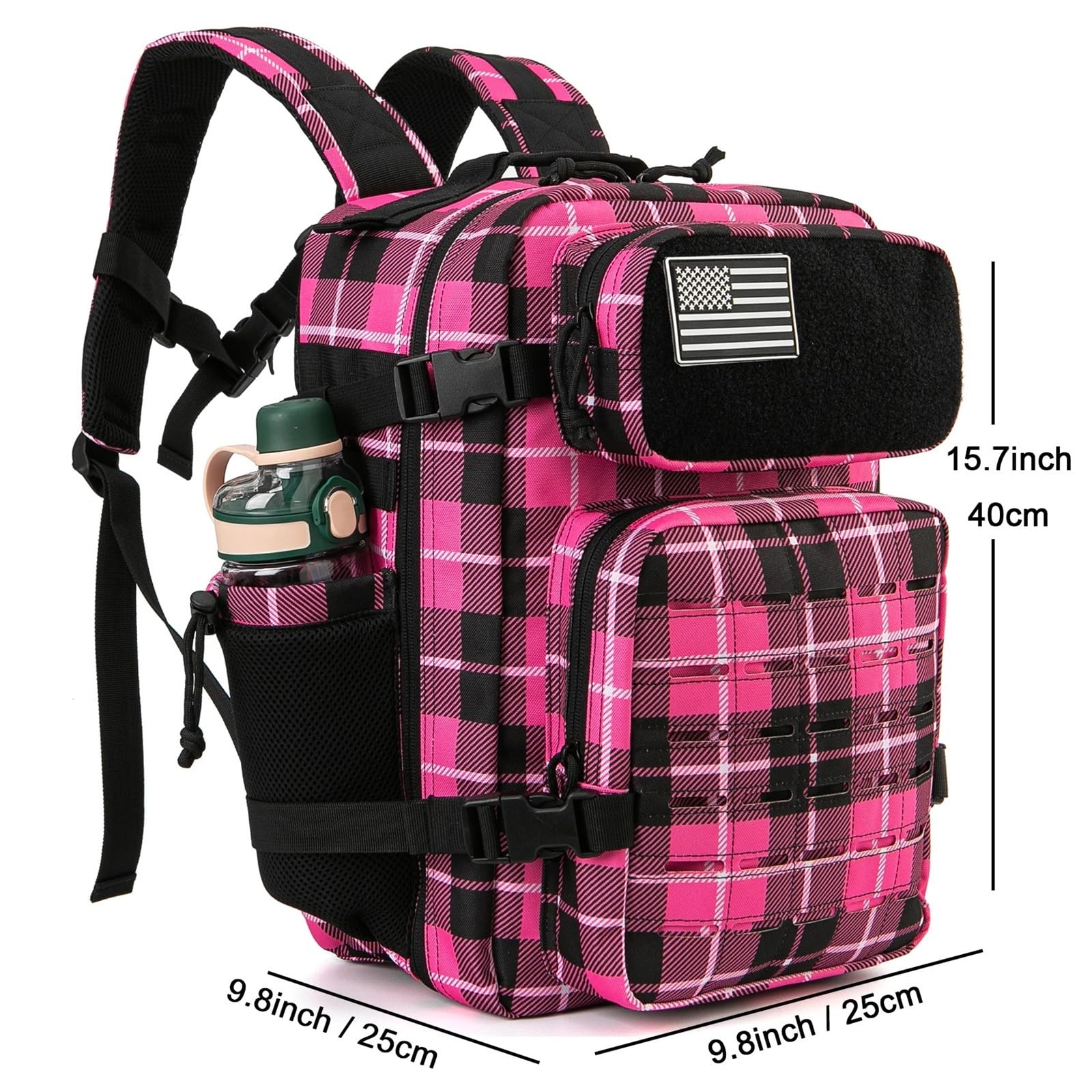 25L Taktischer Rucksack for Männer Und Frauen Wandern Reiserucksäcke Outdoor Camping Ausrüstung Schulrucksack Geeignet für Camping, Outdoor, Wandern(Black)
