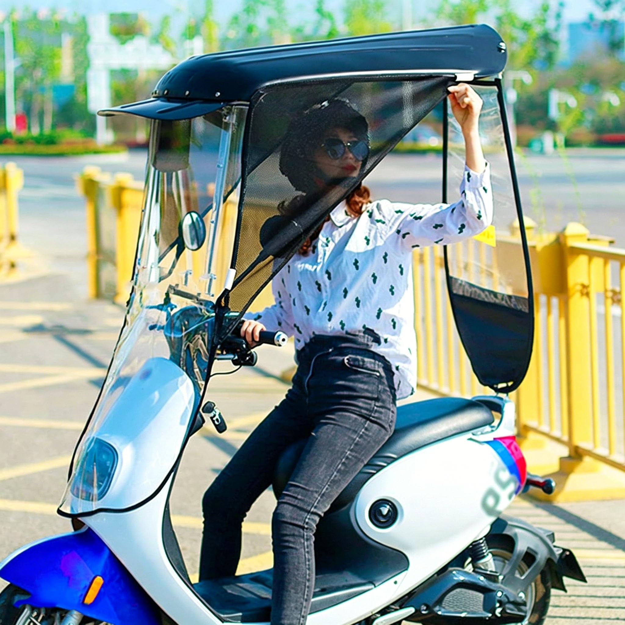 DLLDQBD Mobility Scooter Rain Cover Canopy - Universal Sunshade