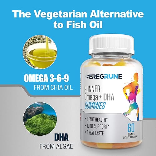 Miniatura 2 de Gomitas de aceite de pescado Runner con Omega 3, 6 y 9 Plus DHA  Suplemento diario con sabor a fruta para correr  50% menos azúcar  Ayuda a apoyar