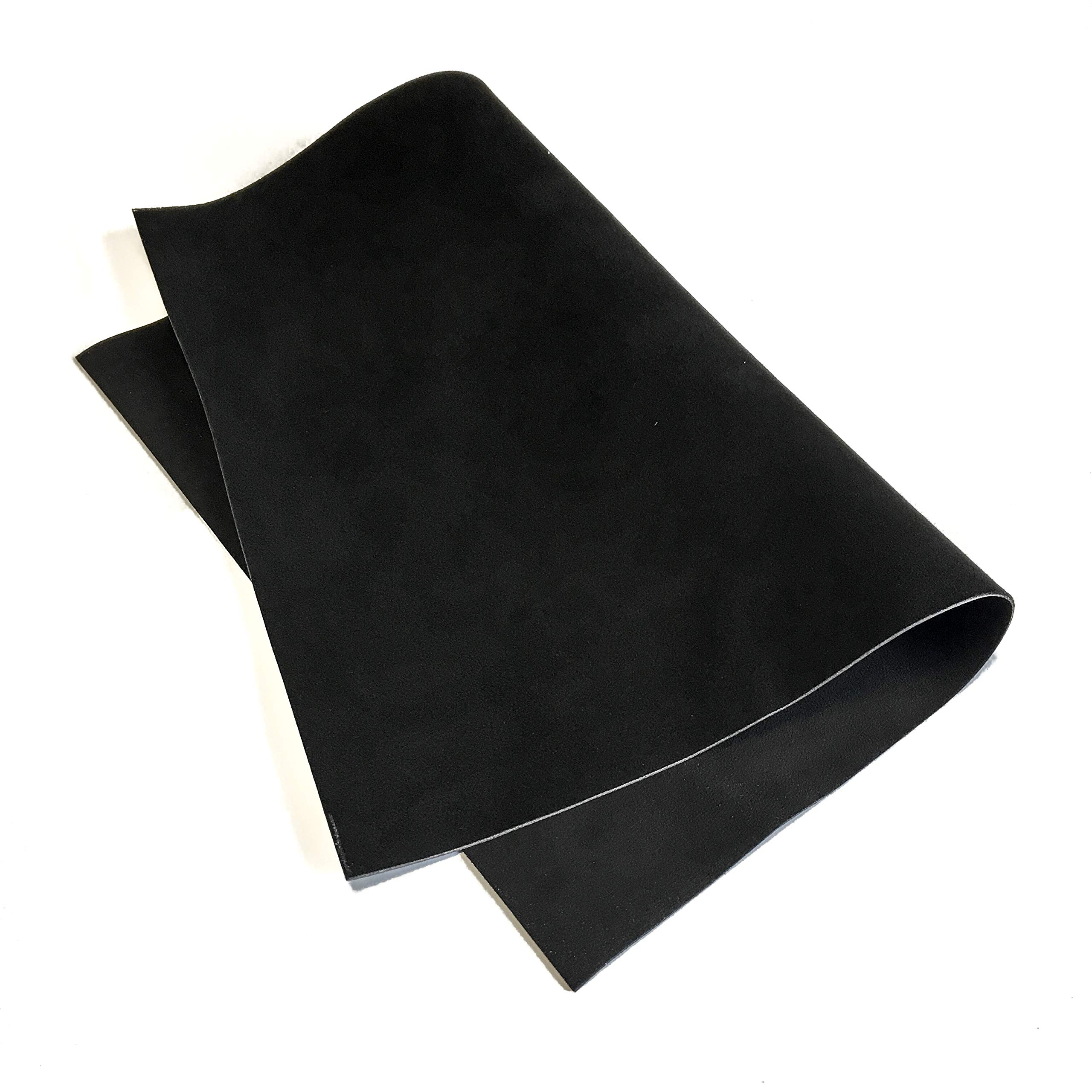 Echtes schwarzes Wildleder-Leder: echtes Ledertuch zum Basteln (schwarz, 30 x 30 cm)