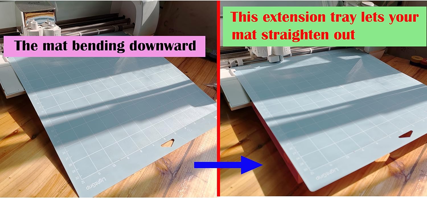 Extension Tray Compatible with Cricut Explore Air3 2 1,Extender Tray Compatible with Cricut Mat,Cutting Mat Extender Support for Explore Air Series (Not Compatible with Maker3 and Maker) (Pink)