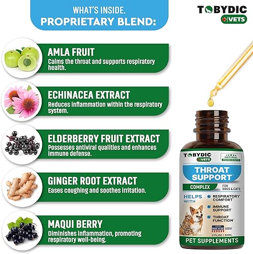 Miniatura 3 de TOBYDIC Medicina natural para la tos y antibióticos para perros para infección respiratoria de gatos, alivio de estornudos y tratamiento para la tos