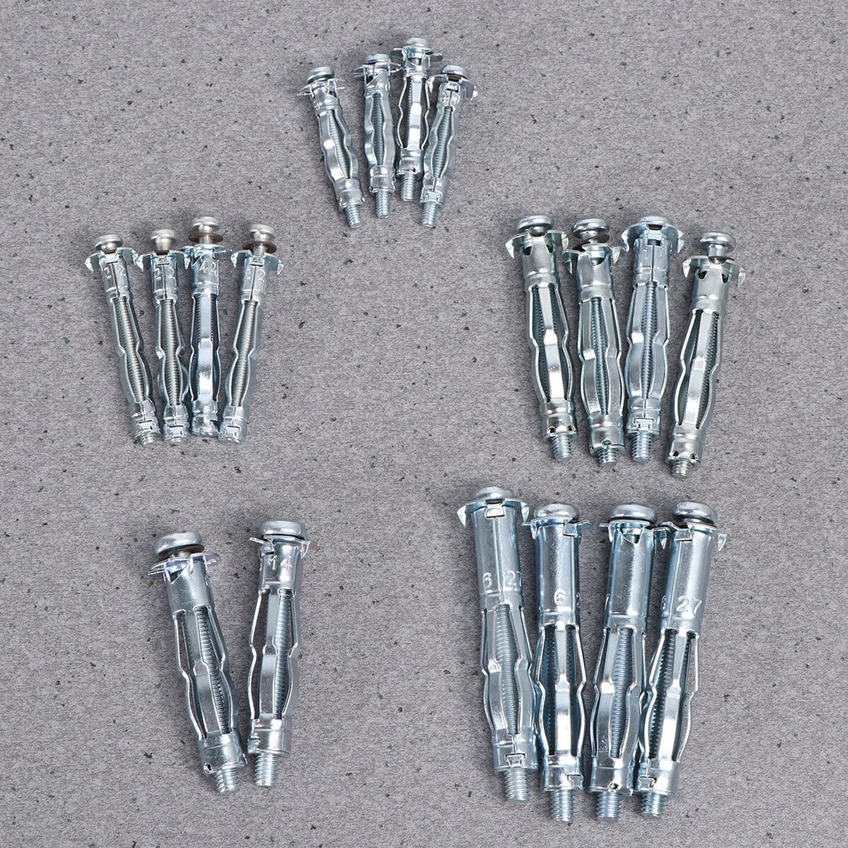 19 Stück Teiliges Hohlraumdübel Metall setzwerkzeug für Gipskartonplatten Robuste Hohlwandanker Vielseitige Dübel für Rigipsplatten Einfache Montage und Zuverlässige Befestigung