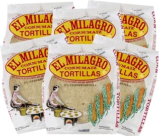 El Milagro Classic Natural Corn Tortillas - Soft Maiz for Tacos, Gluten-Free, Authentic Mexican Flavor, 6 Pack