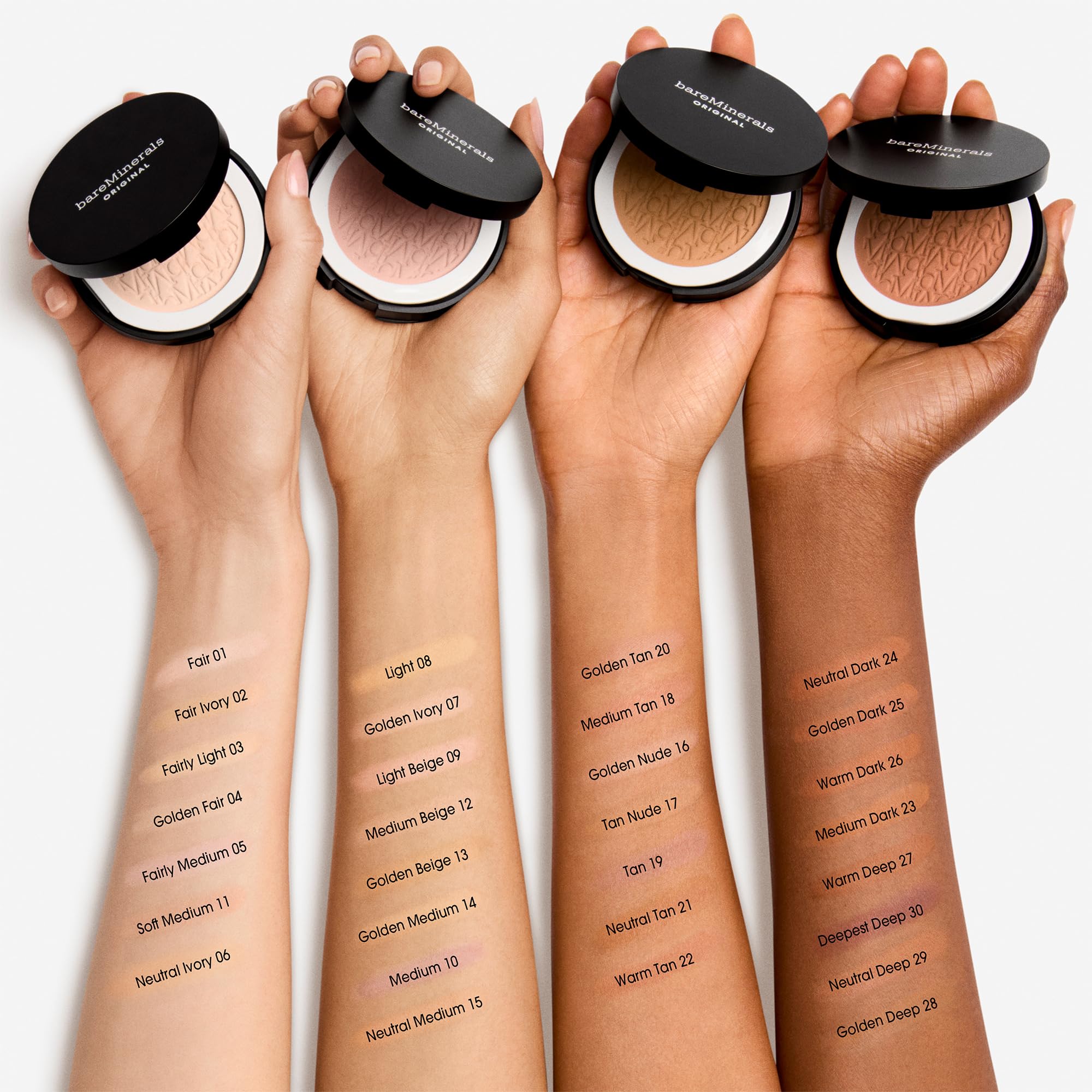 Original - Base de maquillaje en polvo prensado mineral SPF15, color marrón neutro 21