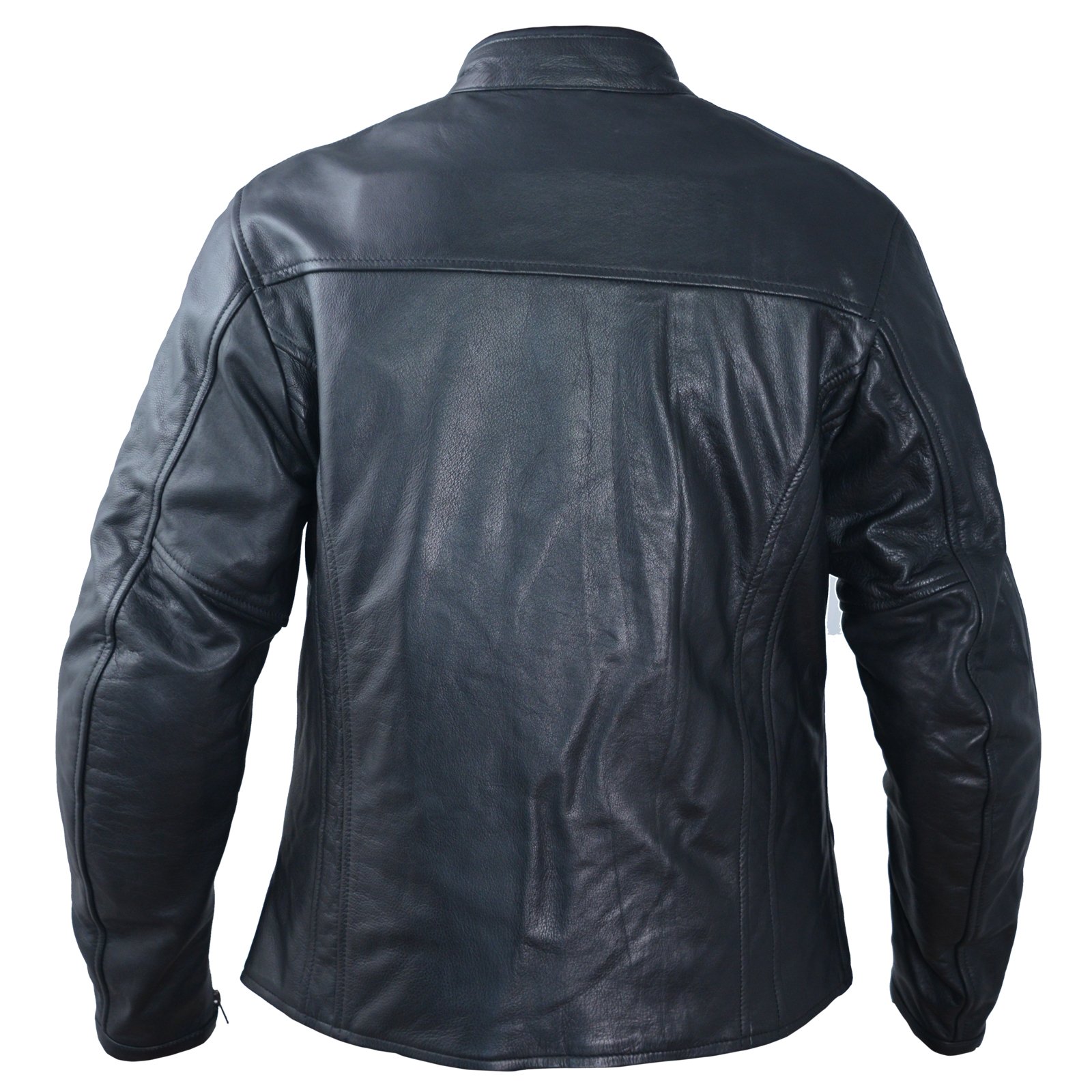 A-pro Blouson Cuir Femme Moto Protections CE Veste Vintage Thermique Blanc
