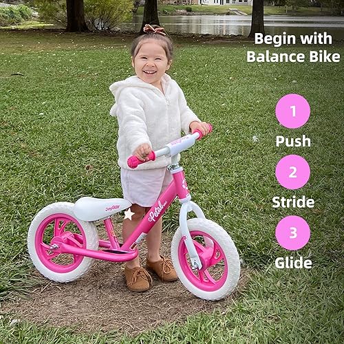 Miniatura 5 de JOYSTAR 1214 Inch Kids Balance Bike for 2 3 4 5 6 Years Old Boys Girls, Lightweight Toddler Balance Bikes with Footrest and Handlebar Pads