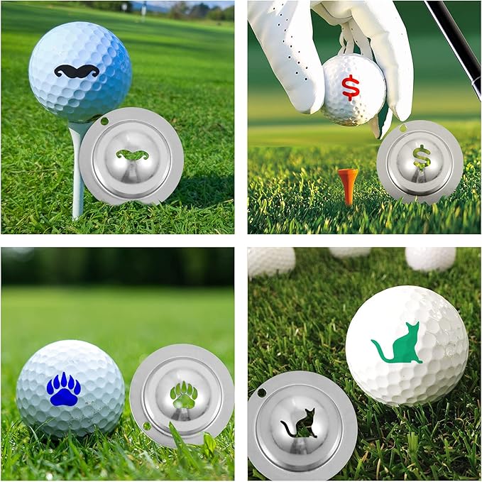 KUANGCI Stainless Steel Cup Golf Ball Marker Personalized