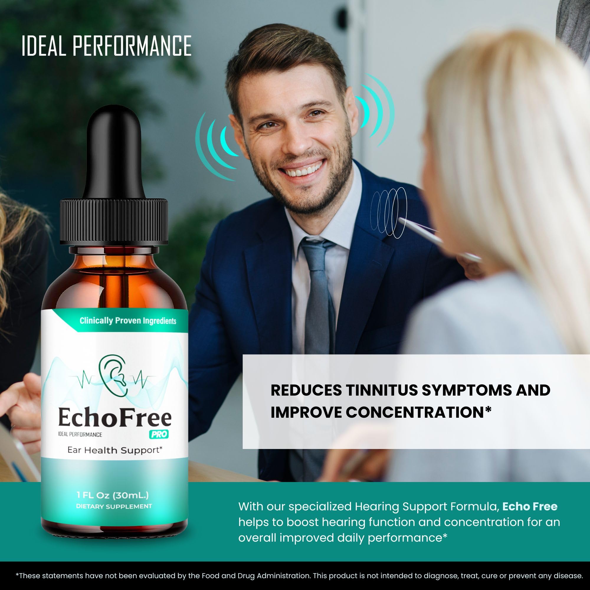 Echo Free Tinnitus Drops, Echo Free Tinnitus Relief for Ringing Ears, EchoFree Ear Health Support Supplement Liquid Drops All Natural for Healthy Ringing Ear Advanced Formula EchoFree Reviews (3 Pack)