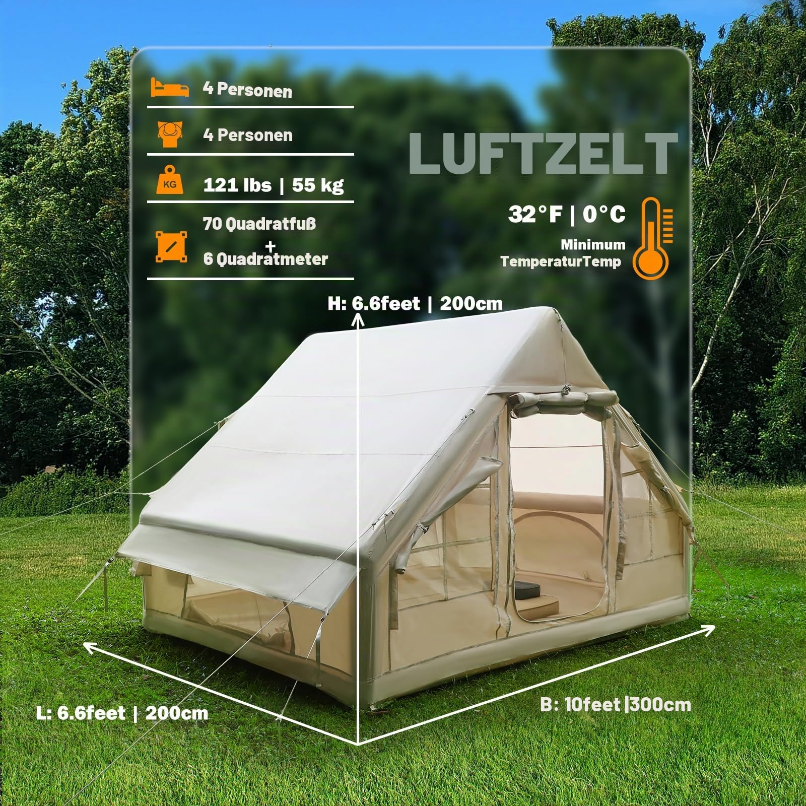 automatisches aufblasbares zelt aus leichtem oxford-stoff Zelt, Outdoor-Zelt für 2-4 Personen mit Luftpumpe & gstasche, aufblasbares wasserdichtem Oxford-Stoff, schneller Aufbau, mit Fenstern & Netz-Türen für Camping, Outdoor Sport & Freizeit Trekking Adventr mit neuem 2024+ Goggle Color - Lens Color + Bonus Lens:Matte Black - Blue Chrome + Yellow