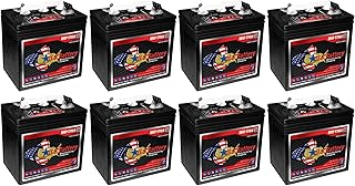 Set of 8 | US Battery US1800XC2 6 Volt 208Ah Deep Cycle Golf Cart, Solar, Marine, RV & Industrial Use Battery | BCI Group GC2 ~ Replaces T-605 T605 | T-105 T105