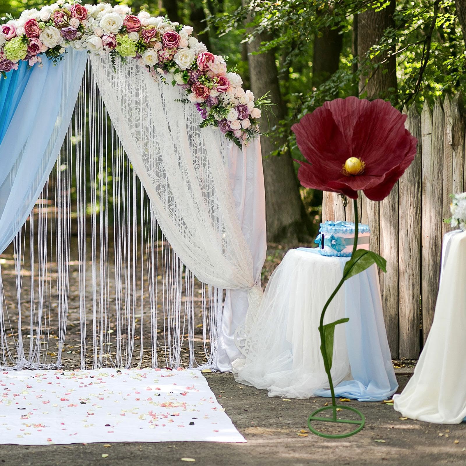 Große Künstliche Blume, Handgefertigte Papierblume, Naturgetreue Riesenblume für Hochzeiten, Schaufensterdekoration, Zuhause, Rituale, Anlässe, Rot