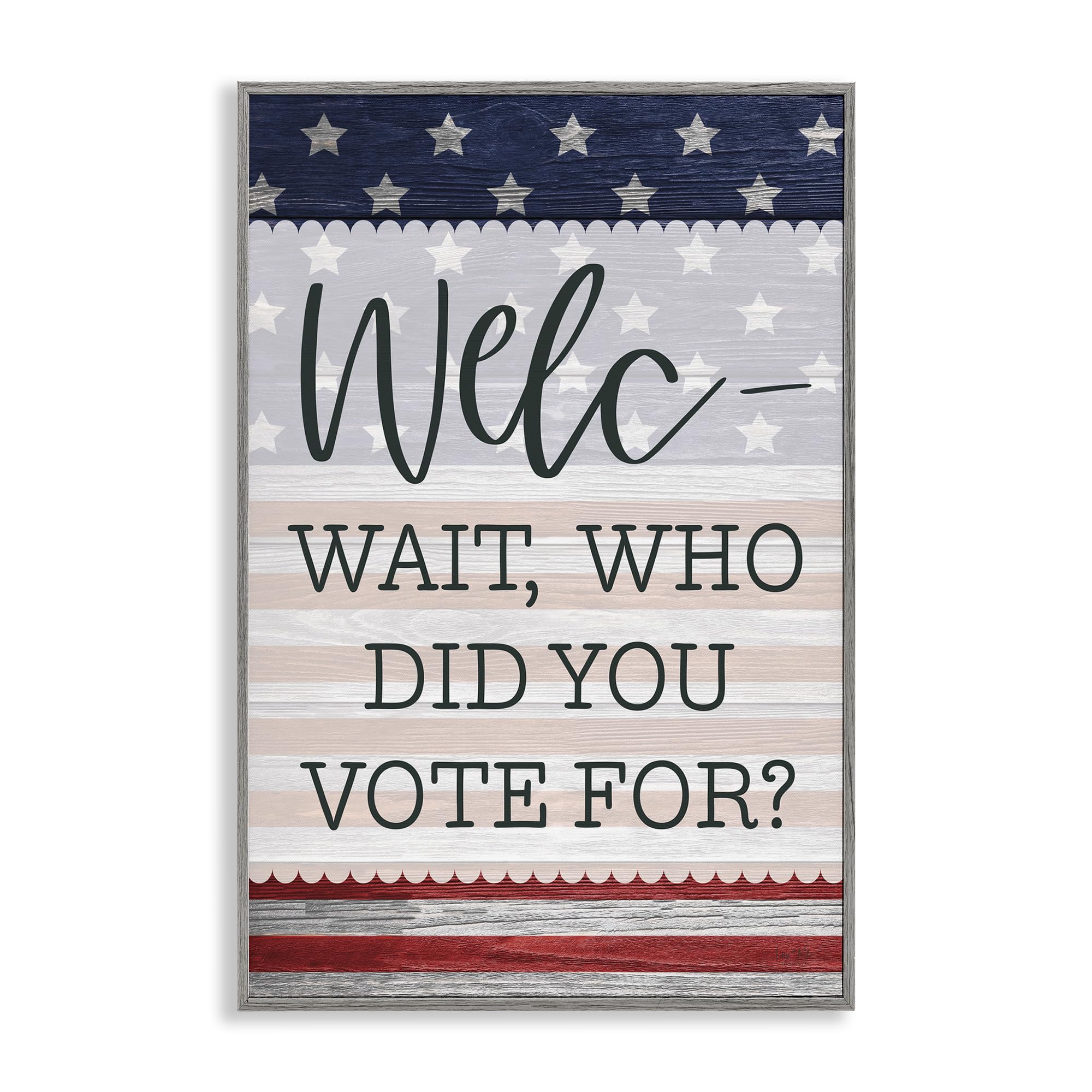 'Political Welcome Sign'| Framed Giclee Art