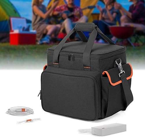 Miniatura 4 de Trunab Estuche de transporte compatible con Jackery Portable Power Station Explorer 1000, bolsa de almacenamiento con bolsillos inferiores y